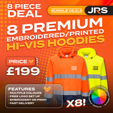 8x Portwest Embroidered/Printed Hi-Vis Hoodies Bundle Deal