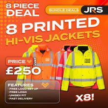 8x Printed Hi-Vis Bomber/Traffic Jacket Bundle