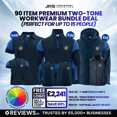 90 Item Premium Two-Tone Embroidered Workwear Bundle Deal