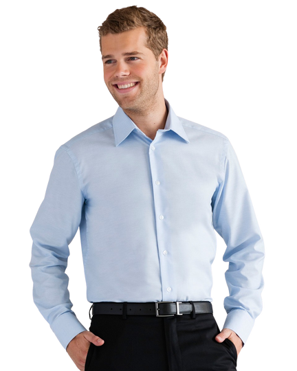 Russell Long Sleeve Tailored Oxford Shirt Oxford Blue