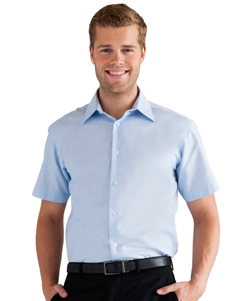 Russell Short Sleeve Tailored Oxford Shirt Oxford Blue
