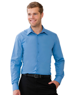 Russell Mens Long Sleeve Tailored Polycotton Poplin Shirt - thumbnail 3