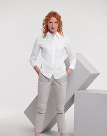 Russell Ladies Long Sleeve Tailored Oxford Shirt