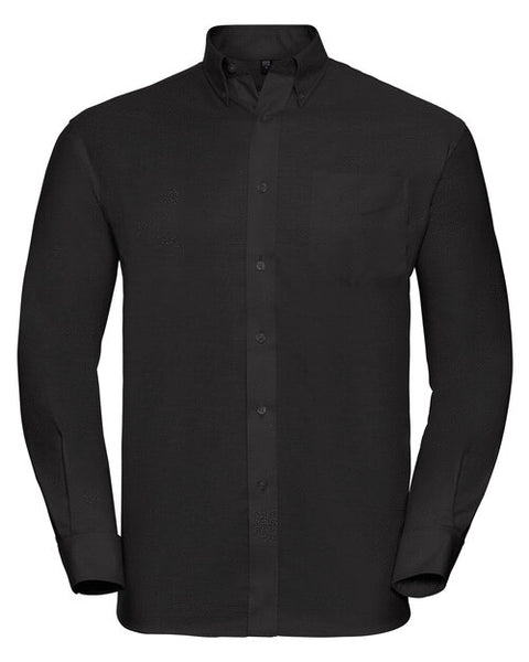 Russell Mens Long Sleeve Oxford Shirt