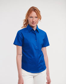 Russell Ladies Short Sleeve Tailored Oxford Shirt