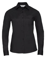 Russell Ladies Long Sleeve Polycotton Poplin Shirt - thumbnail 1