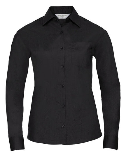 Russell Ladies Long Sleeve Polycotton Poplin Shirt