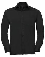 Russell Mens Long Sleeve Polycotton Poplin Shirt - thumbnail 1