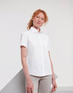 Russell Ladies Short Sleeve Polycotton Poplin Shirt - thumbnail 3