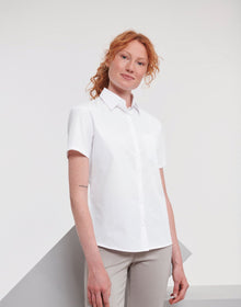 Russell Ladies Short Sleeve Polycotton Poplin Shirt