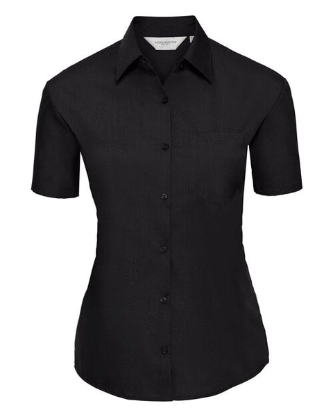 Russell Ladies Short Sleeve Polycotton Poplin Shirt