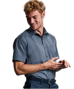Russell Mens Short Sleeve Polycotton Poplin Shirt - thumbnail 3