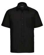 Russell Mens Short Sleeve Polycotton Poplin Shirt - thumbnail 1