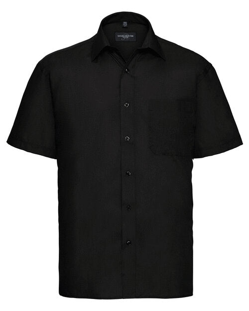 Russell Mens Short Sleeve Polycotton Poplin Shirt