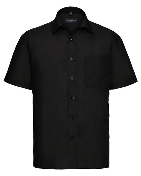 Russell Mens Short Sleeve Polycotton Poplin Shirt