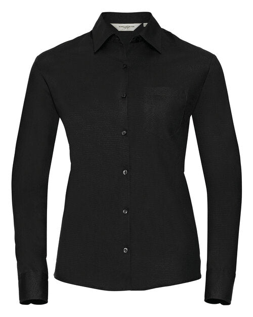 Russell Ladies Long Sleeve Pure Cotton Poplin Shirt