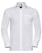 Russell Mens Long Sleeve Pure Cotton Poplin Shirt - thumbnail 2