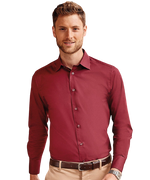 Russell Mens Long Sleeve Fitted Stretch Shirt - thumbnail 3
