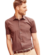 Russell Mens Short Sleeve Fitted Stretch Shirt - thumbnail 3