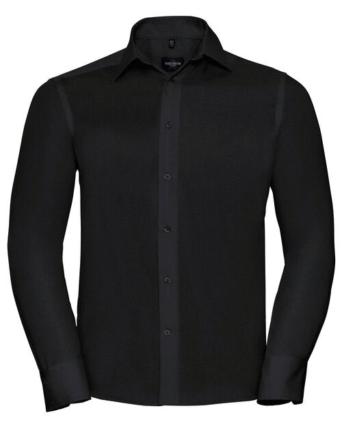 Russell Mens Long Sleeve Tailored Ultimate Non Iron Shirt