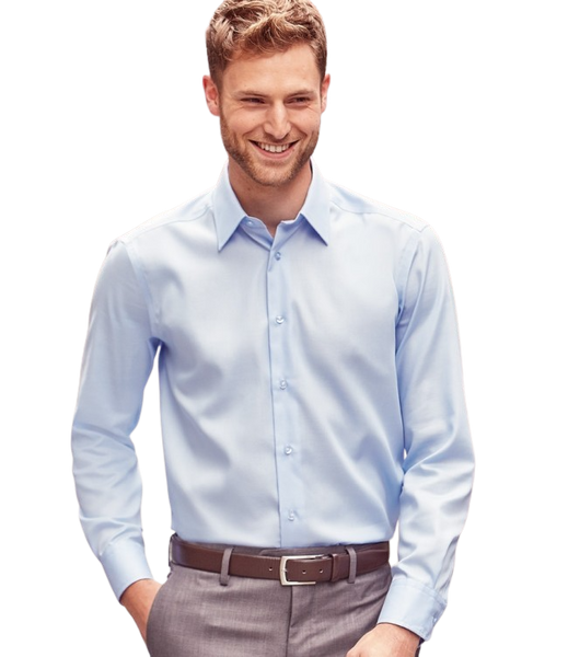 Russell Mens Long Sleeve Tailored Ultimate Non Iron Shirt