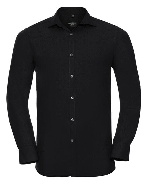 Russell Mens Long Sleeve Ultimate Stretch Shirt
