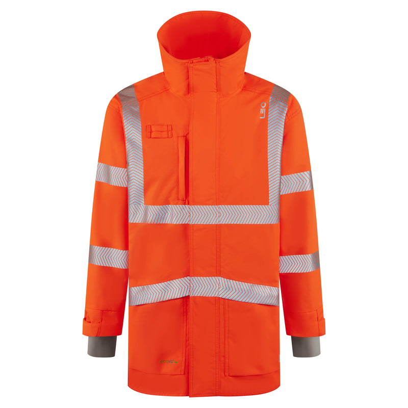 Leo Workwear PETROC Anorak - Orange - Front