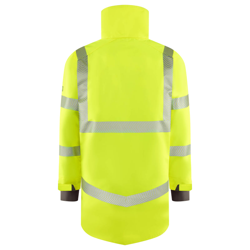 Leo Workwear PETROC Anorak - Yellow - Back