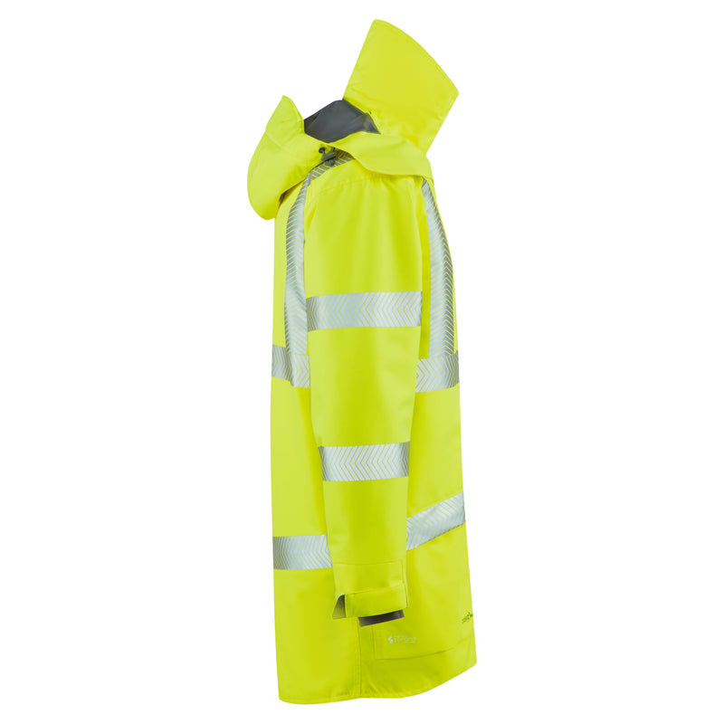 Leo Workwear PETROC Anorak - Yellow - Right side