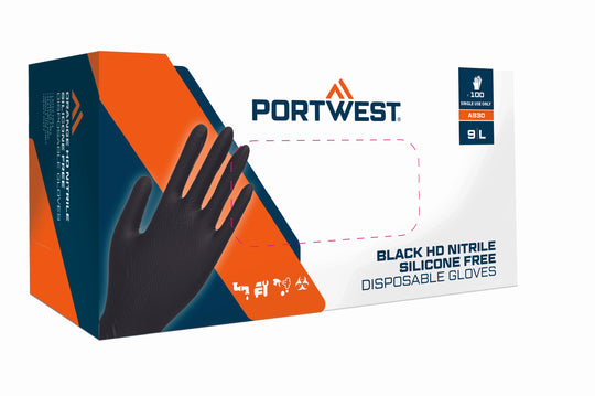 Portwest Orange HD Disposable Glove (100 Pack)