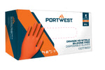 Portwest Orange HD Disposable Glove (100 Pack) - thumbnail 3
