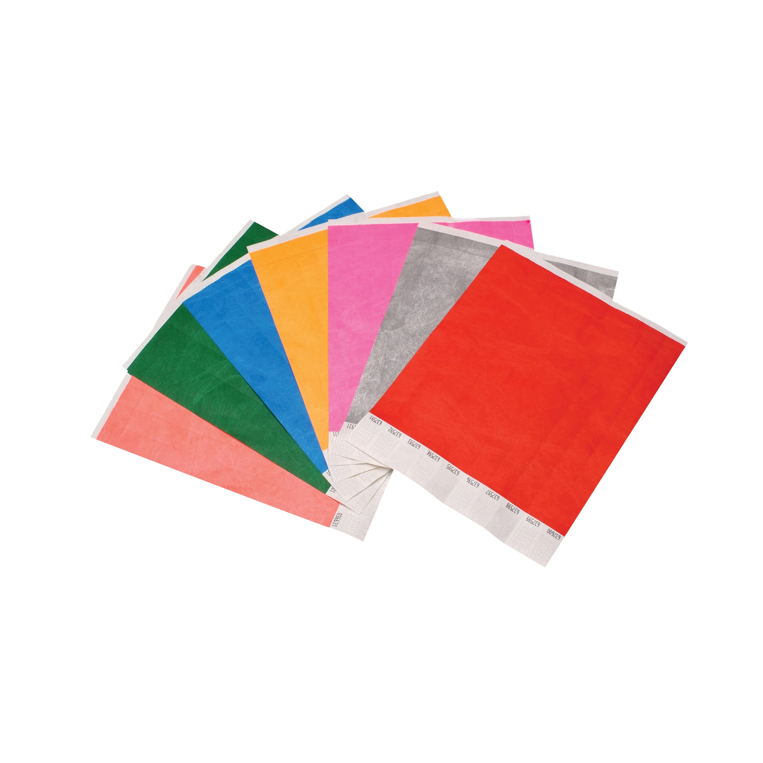 Strips of pink Announce event wristbands, showcasing the vibrant color.