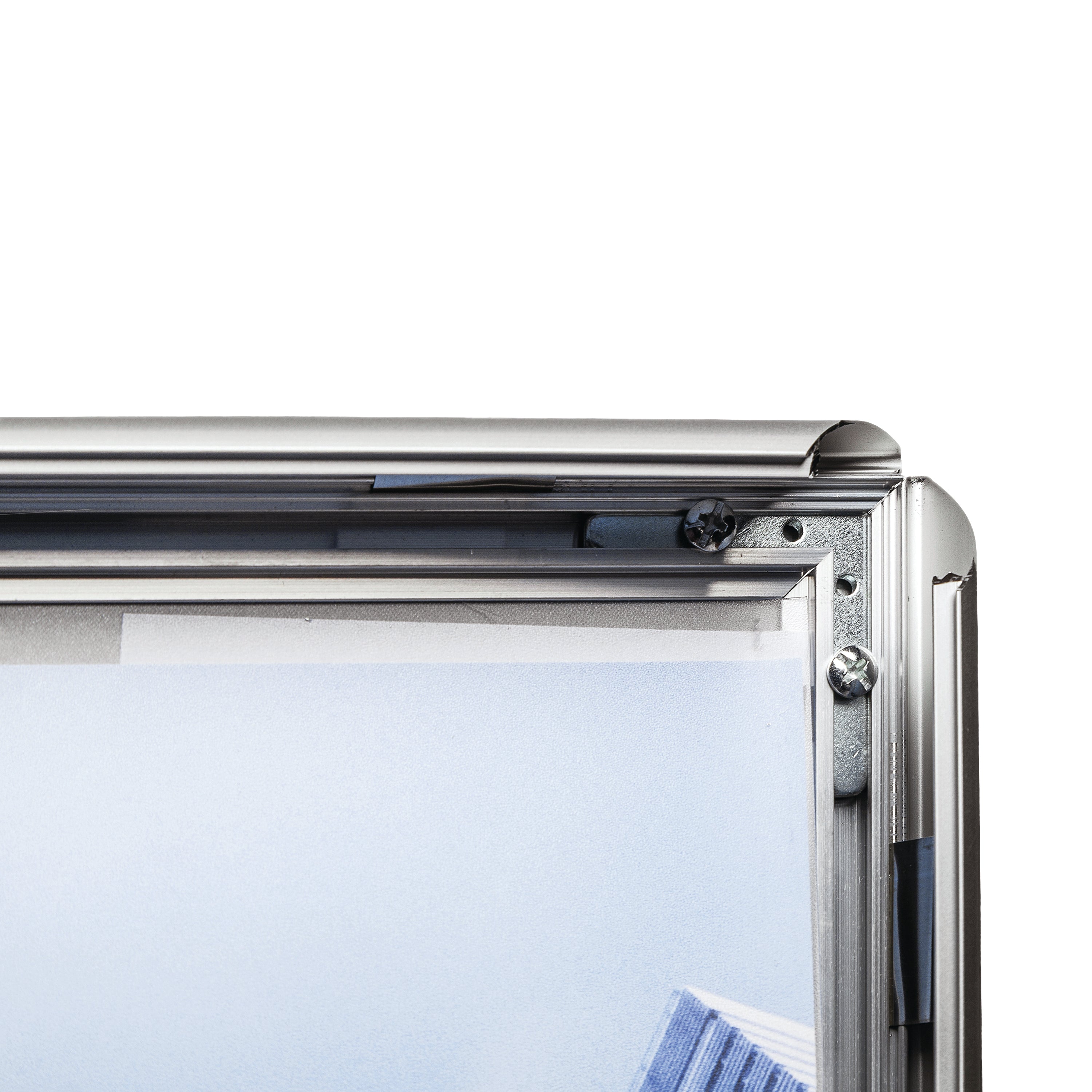 Wall-mounted Announce A2 snap frame (AA06220) for quick and easy poster changes.