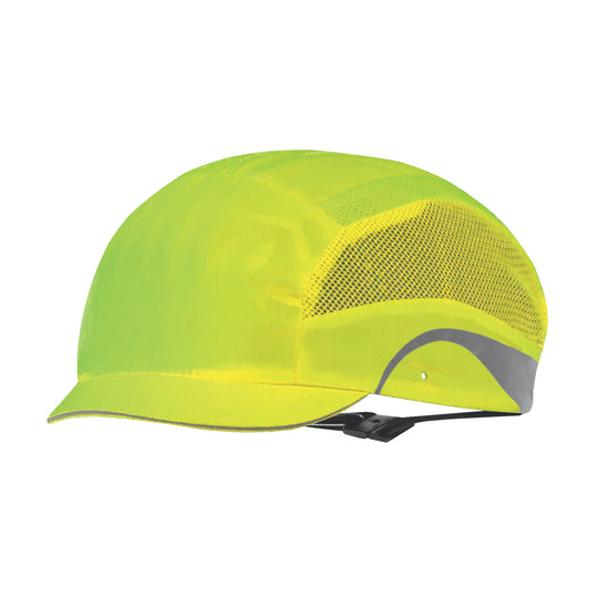 JSP HardCap Aerolite Lightweight Bump Cap - 2.5cm Peak - High Visibility Yellow