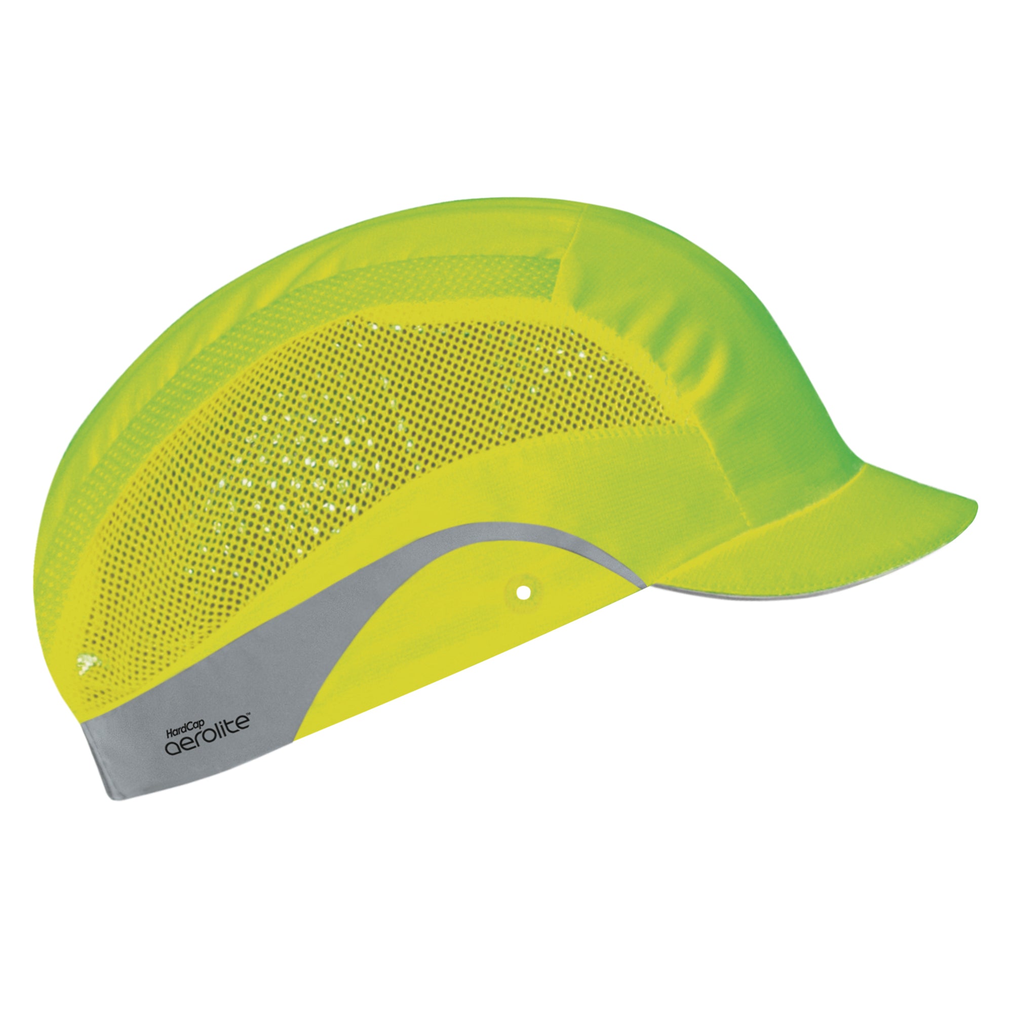 JSP HardCap Aerolite Lightweight Bump Cap - 2.5cm Peak - High Visibility Yellow