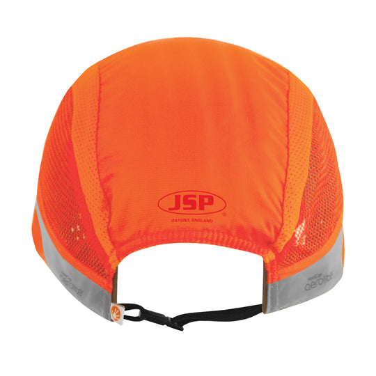 JSP HardCap Aerolite Lightweight Bump Cap - 2.5cm Peak - High Visibility Orange