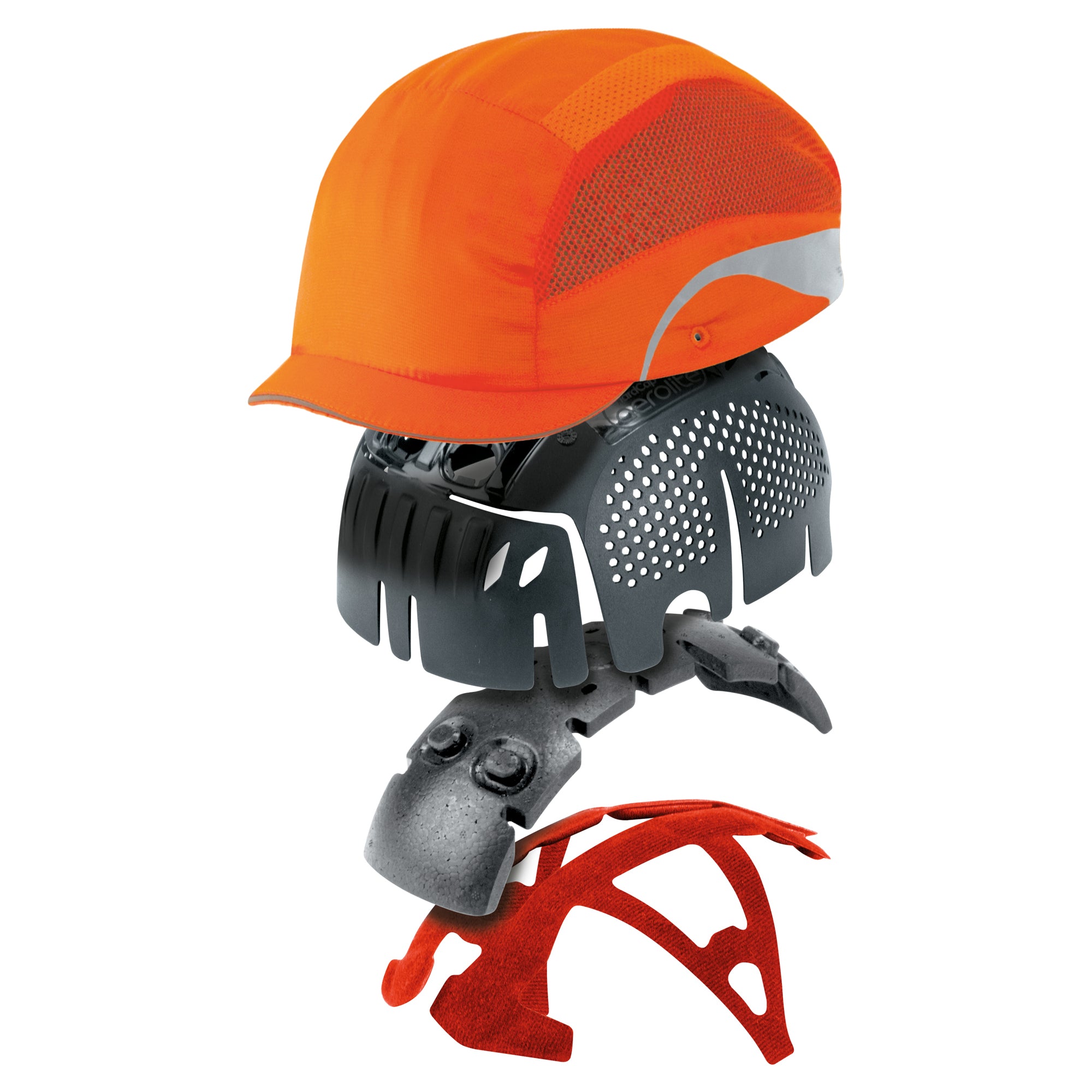 JSP HardCap Aerolite Lightweight Bump Cap - 2.5cm Peak - High Visibility Orange