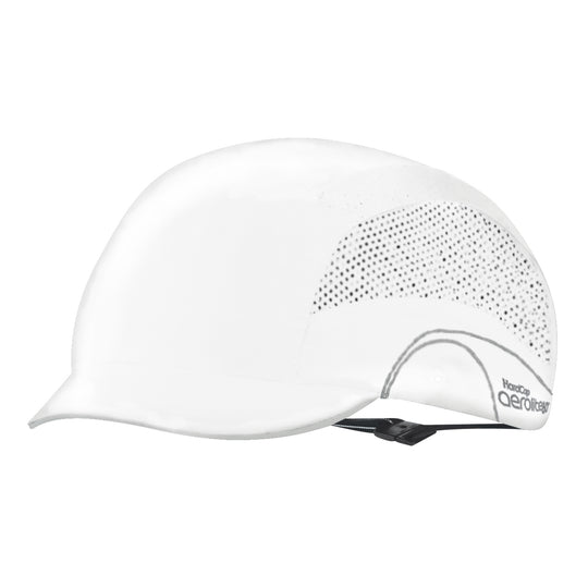 JSP Hardcap Aerolite 60 Lightweight Bump Cap - 2.5cm Peak - White