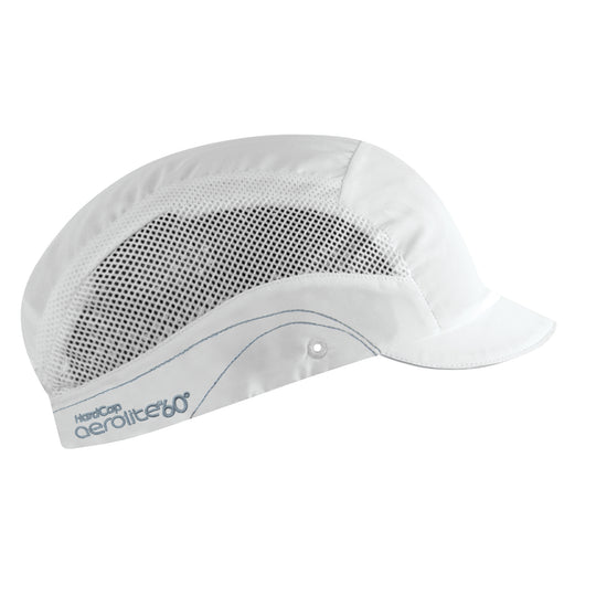 JSP Hardcap Aerolite 60 Lightweight Bump Cap - 2.5cm Peak - White