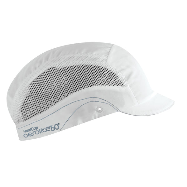 JSP Hardcap Aerolite 60° Lightweight Bump Cap - 2.5cm Peak - White