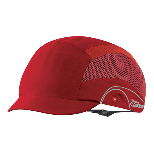 JSP Hardcap Aerolite 60 Lightweight Bump Cap - 2.5cm Peak - Red