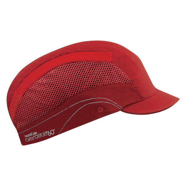 JSP Hardcap Aerolite 60° Lightweight Bump Cap - 2.5cm Peak - Red