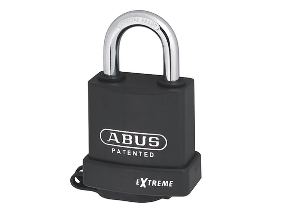 Carded ABUS 83/53C WP padlock with a protective cover for extreme weather conditions.