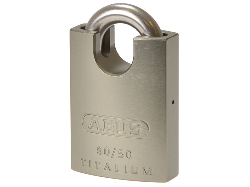 Keyed alike version of the ABUS 90RK/50C Titalium closed shackle padlock.