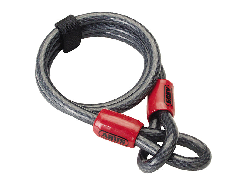 A 12mm thick, 120cm long heavy-duty ABUS Cobra Loop Cable for securing valuable items.