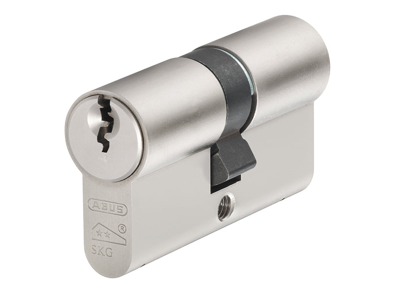 ABUS E60N 30/40 Euro Profile double cylinder in nickel pearl, for key access from both sides.