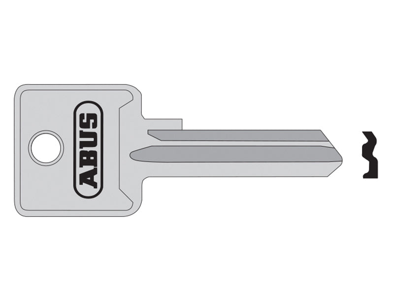 ABUS KB02697 left-hand key blank for the 85 series 50mm and 60mm padlocks.