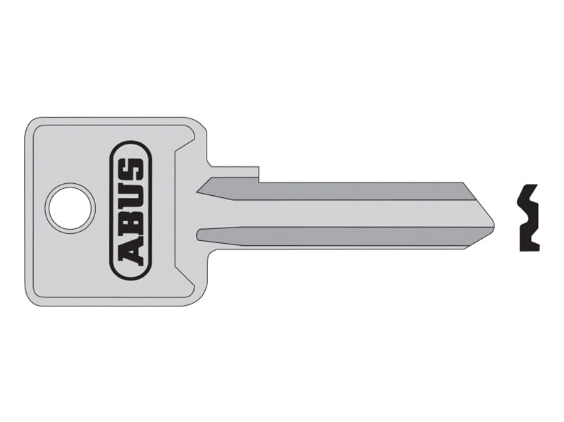 ABUS KB02703 key blank for the robust ABUS 85 series brass padlocks.
