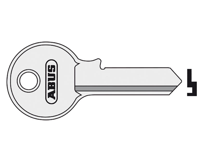 ABUS KB02884 key blank for the 55 series 50mm brass padlock.