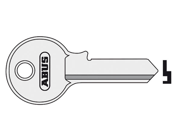 ABUS KB02884 key blank for the 55 series 50mm brass padlock.